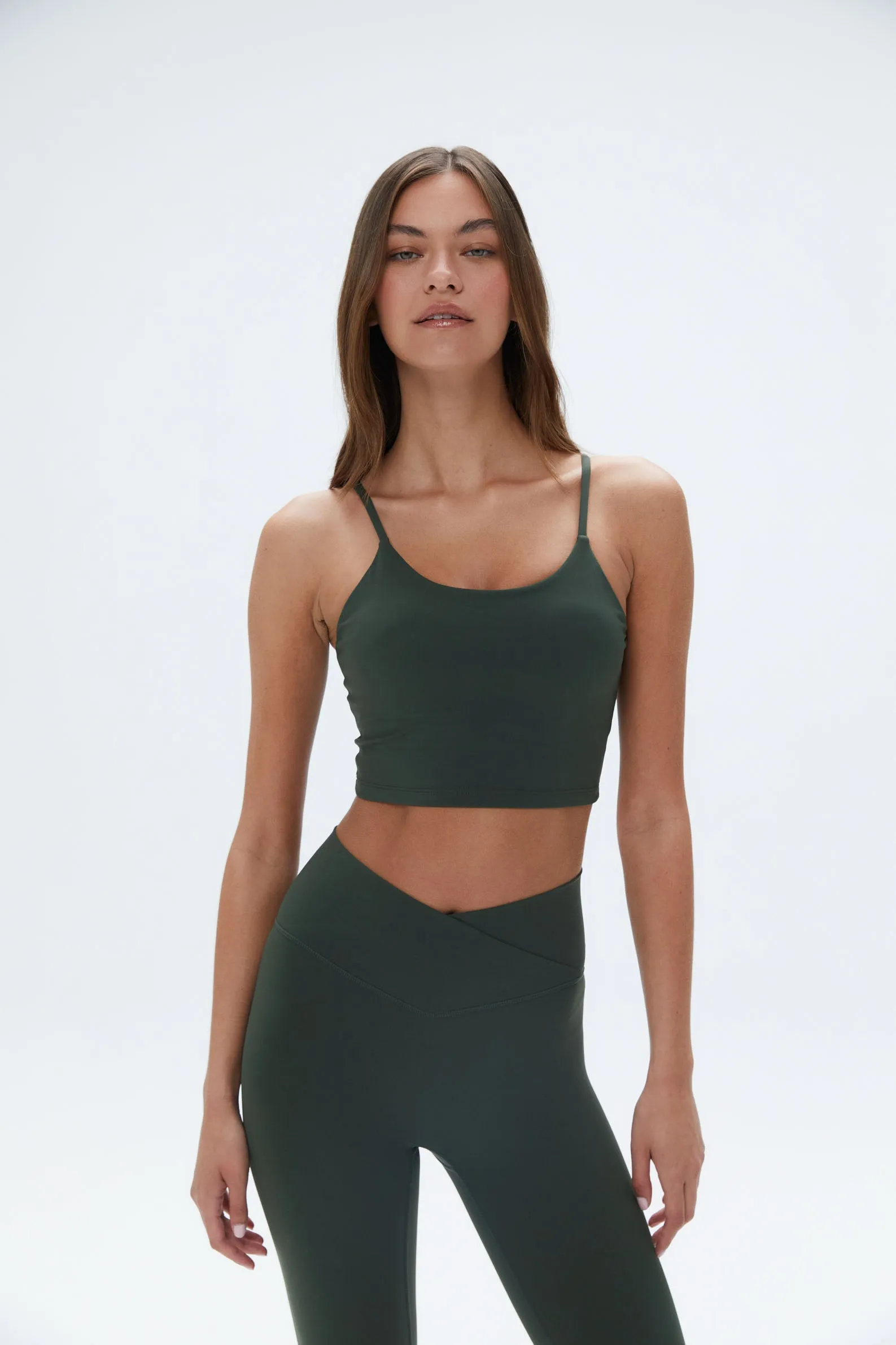 Ultimate Tank Bra - Dark Olive sold by Adanola