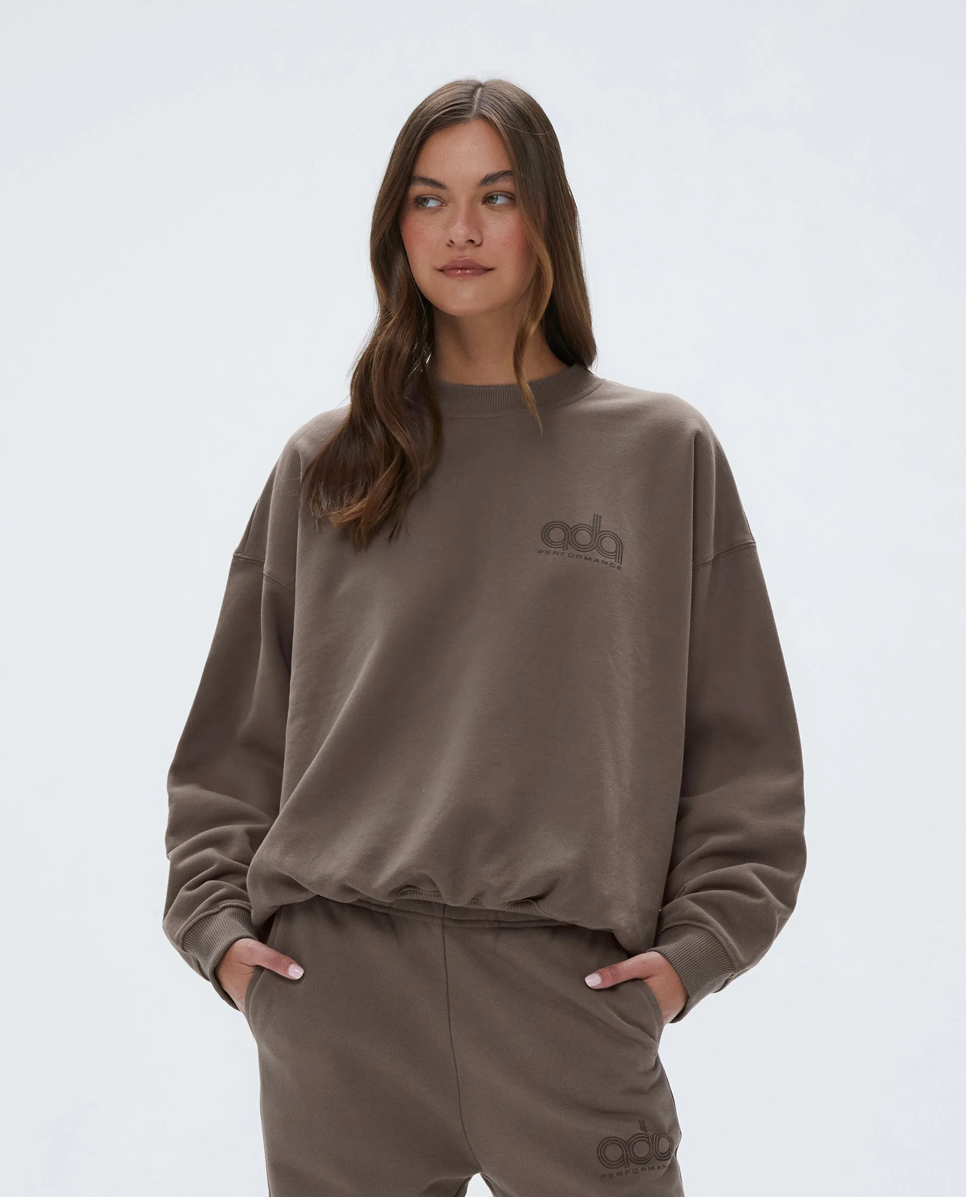 Performance Oversized Sweatshirt - Cocoa Brown sold by Adanola