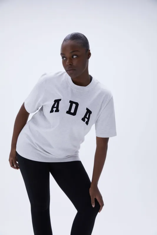 ADA Short Sleeve Oversized T-shirt - Grey Melange sold by Adanola