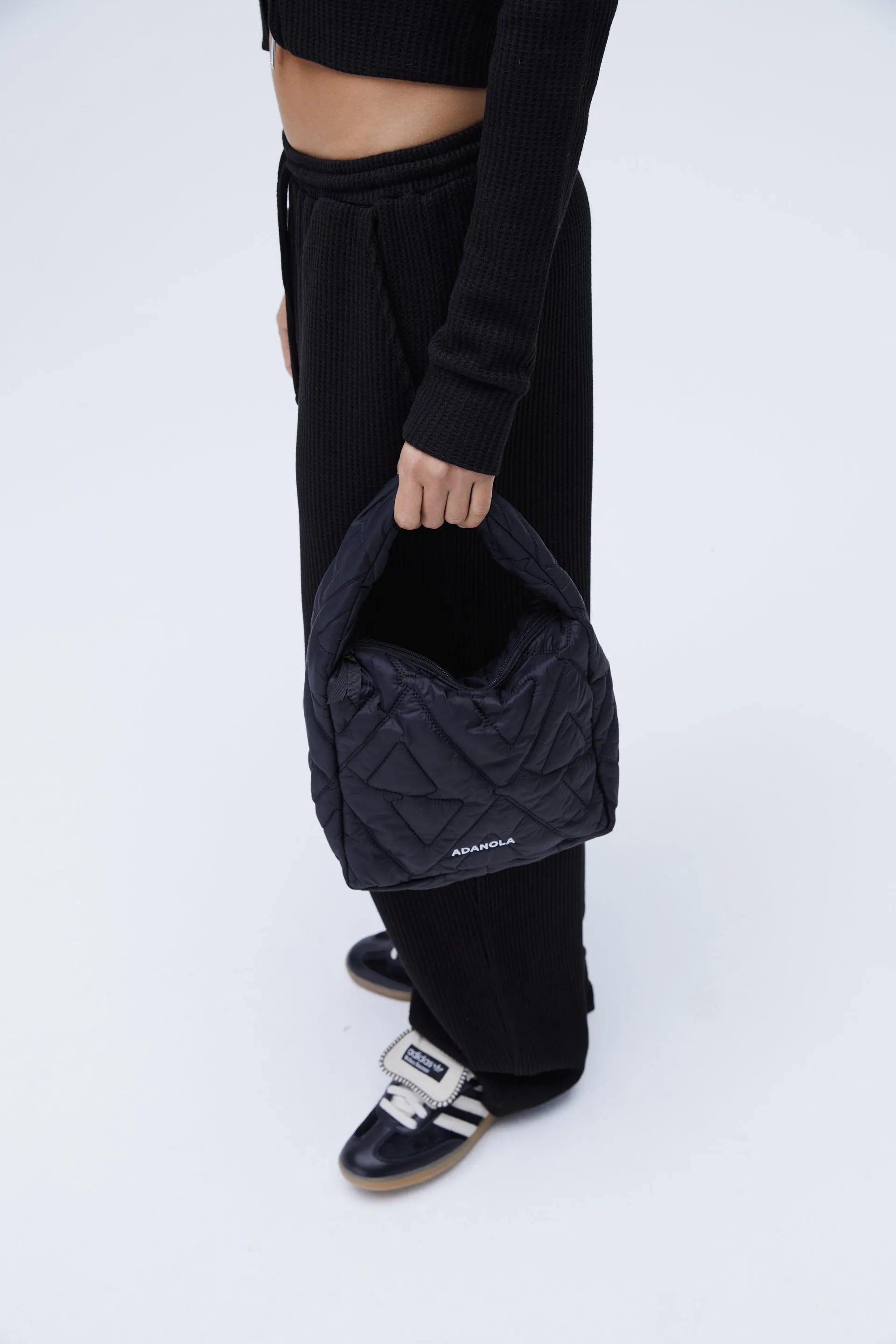 Quilted Mini Bag - Black sold by Adanola