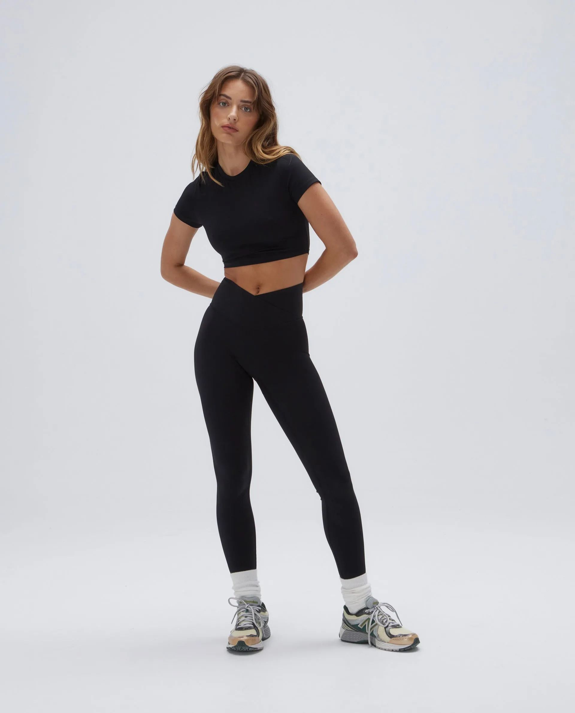Short Sleeve Crop Top - Black sold by Adanola product image thumbnail 3
