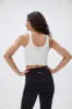 Ultimate Racer Front Scoop Back Bra - Marshmallow White sold by Adanola