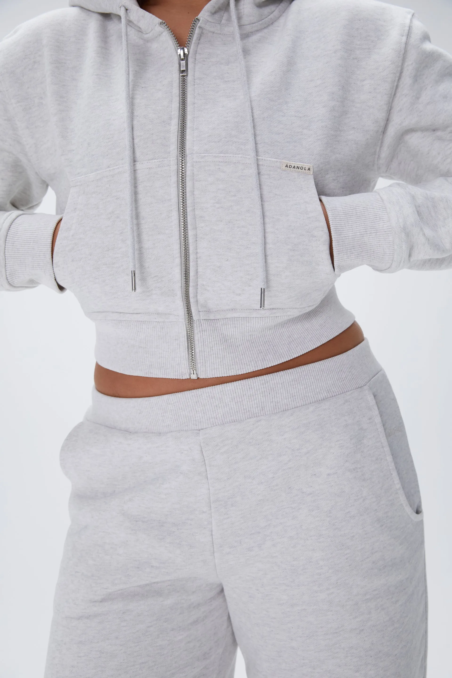 Low Rise Straight Leg Sweatpants - Light Grey Melange sold by Adanola product image thumbnail 5