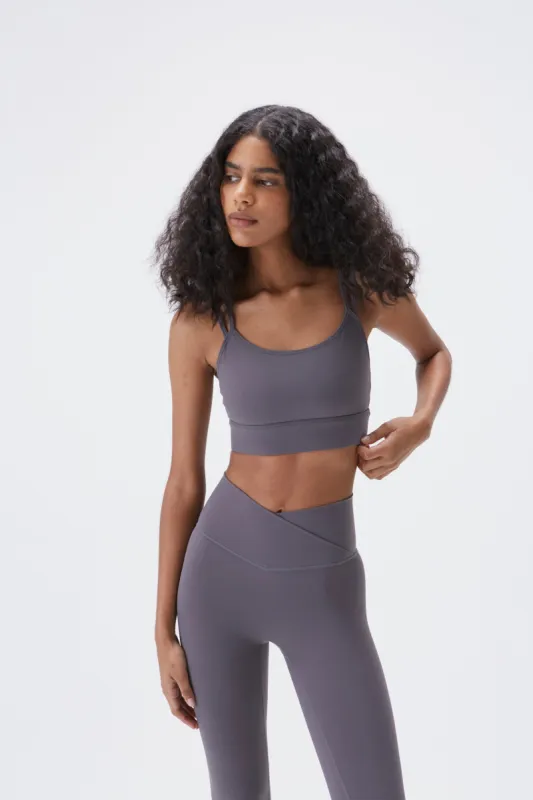 Ultimate Double Strap Bra - Dark Grey sold by Adanola