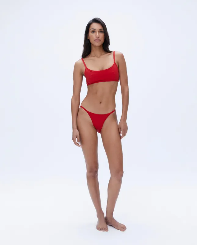 High Leg Bikini Bottoms - Classic Red sold by Adanola