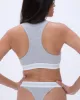Branded Ribbed Thong - Grey Melange sold by Adanola