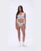 Branded Ribbed Thong - Grey Melange sold by Adanola