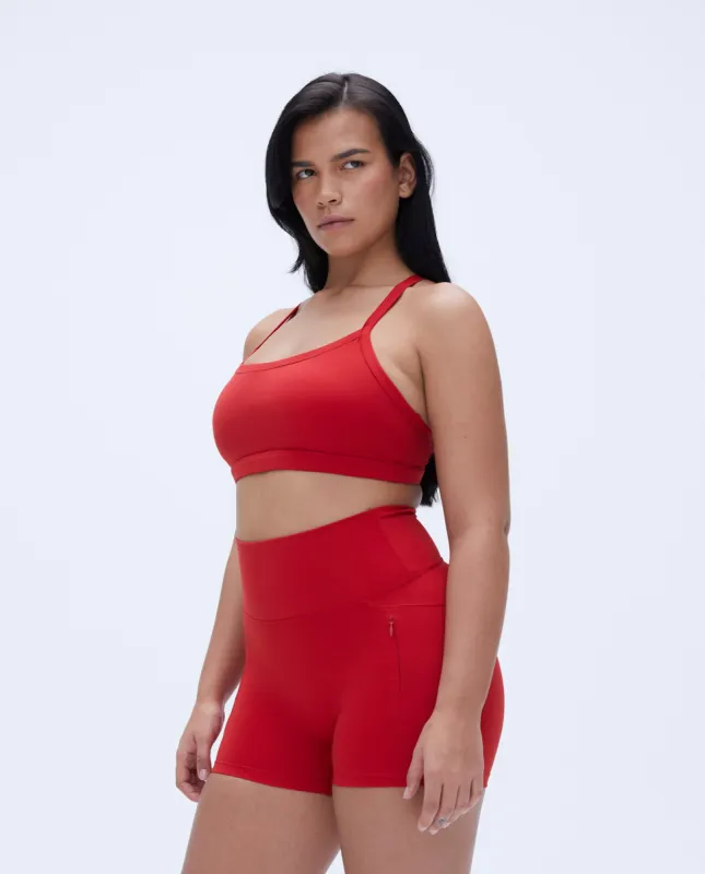 Ultimate Strappy Racer Bra - Classic Red sold by Adanola
