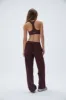 Branded Waistband Pant - Burgundy sold by Adanola