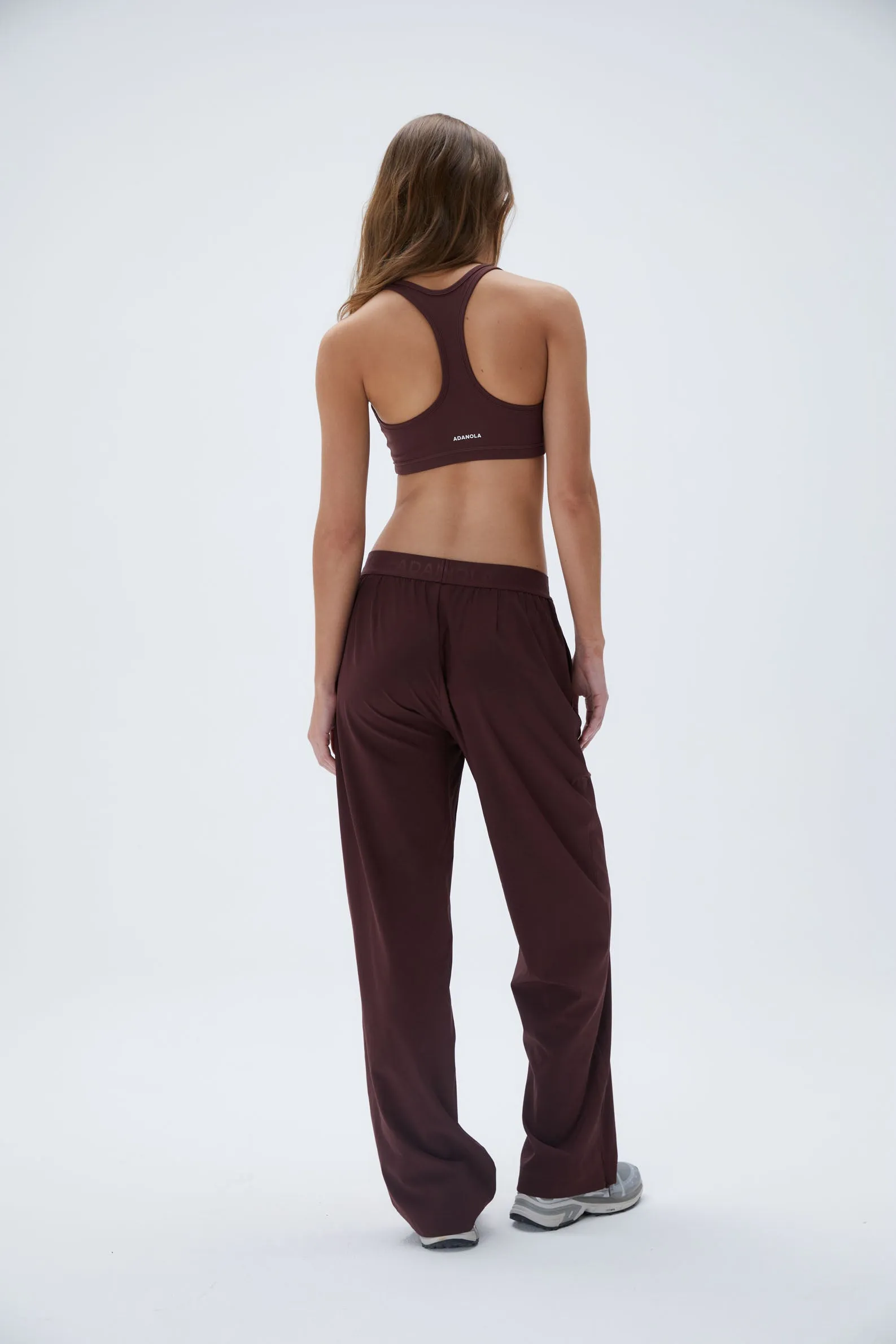 Branded Waistband Pant - Burgundy sold by Adanola product image thumbnail 3