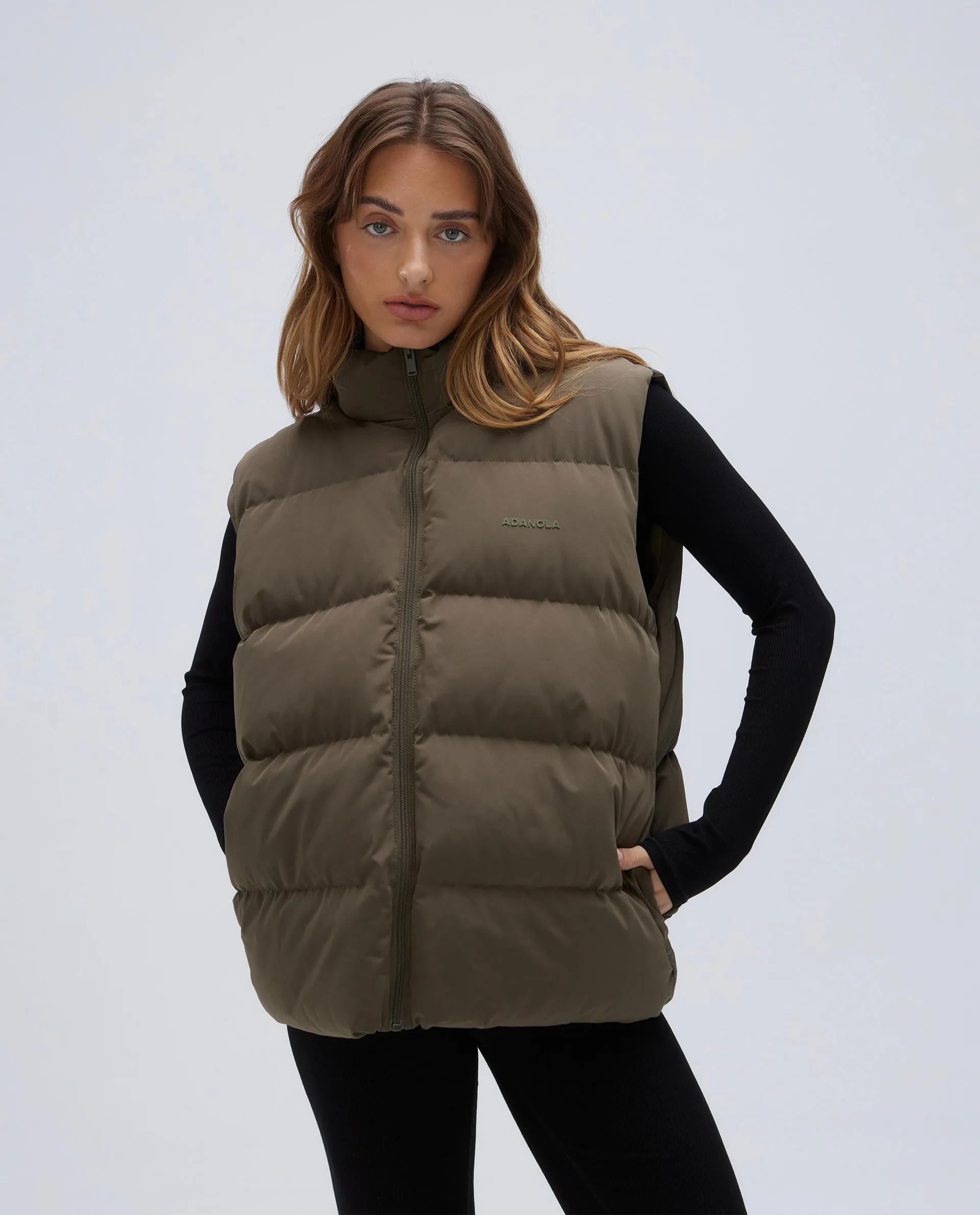 Boxy Gilet - Khaki Green sold by Adanola product image thumbnail 2