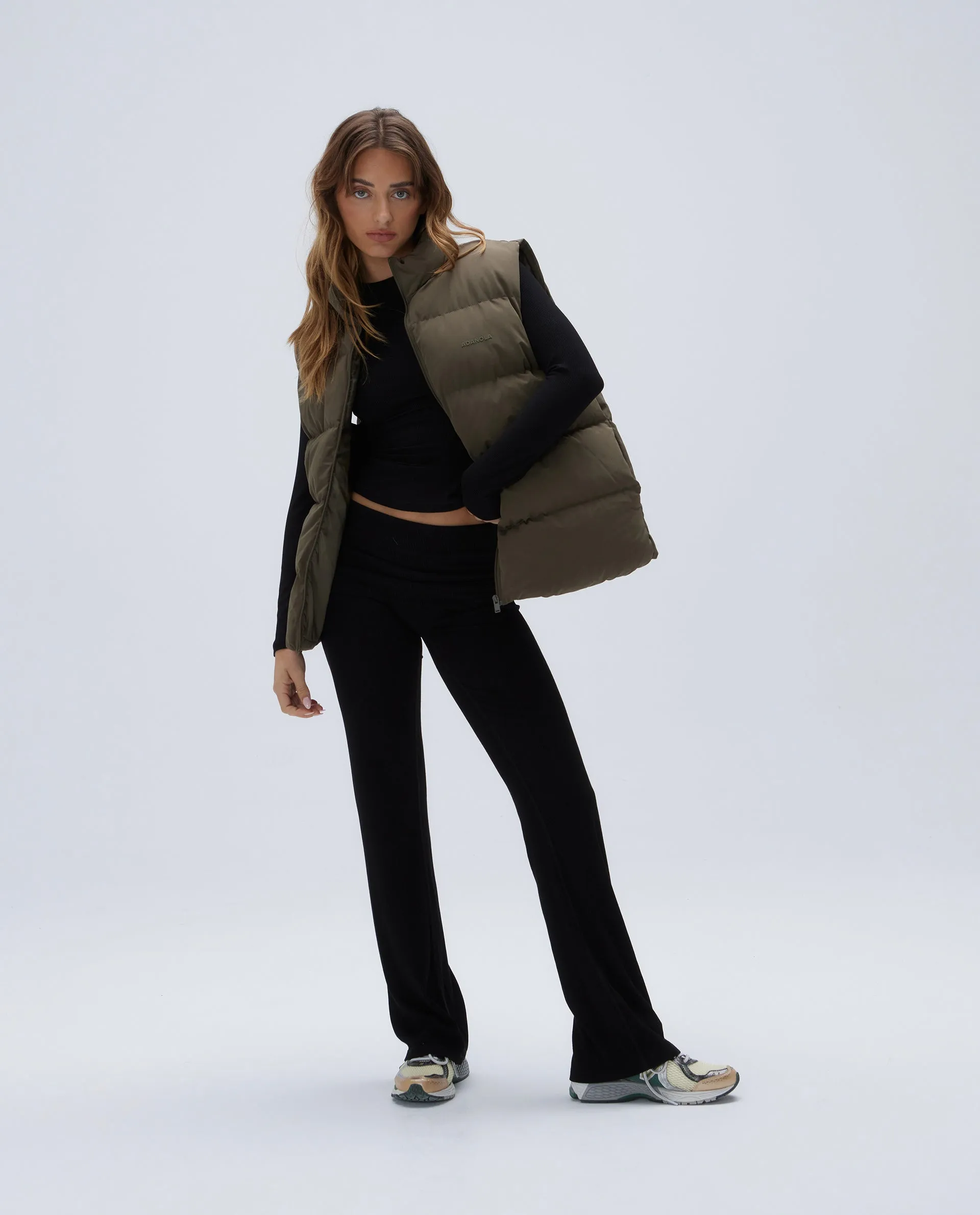 Boxy Gilet - Khaki Green sold by Adanola