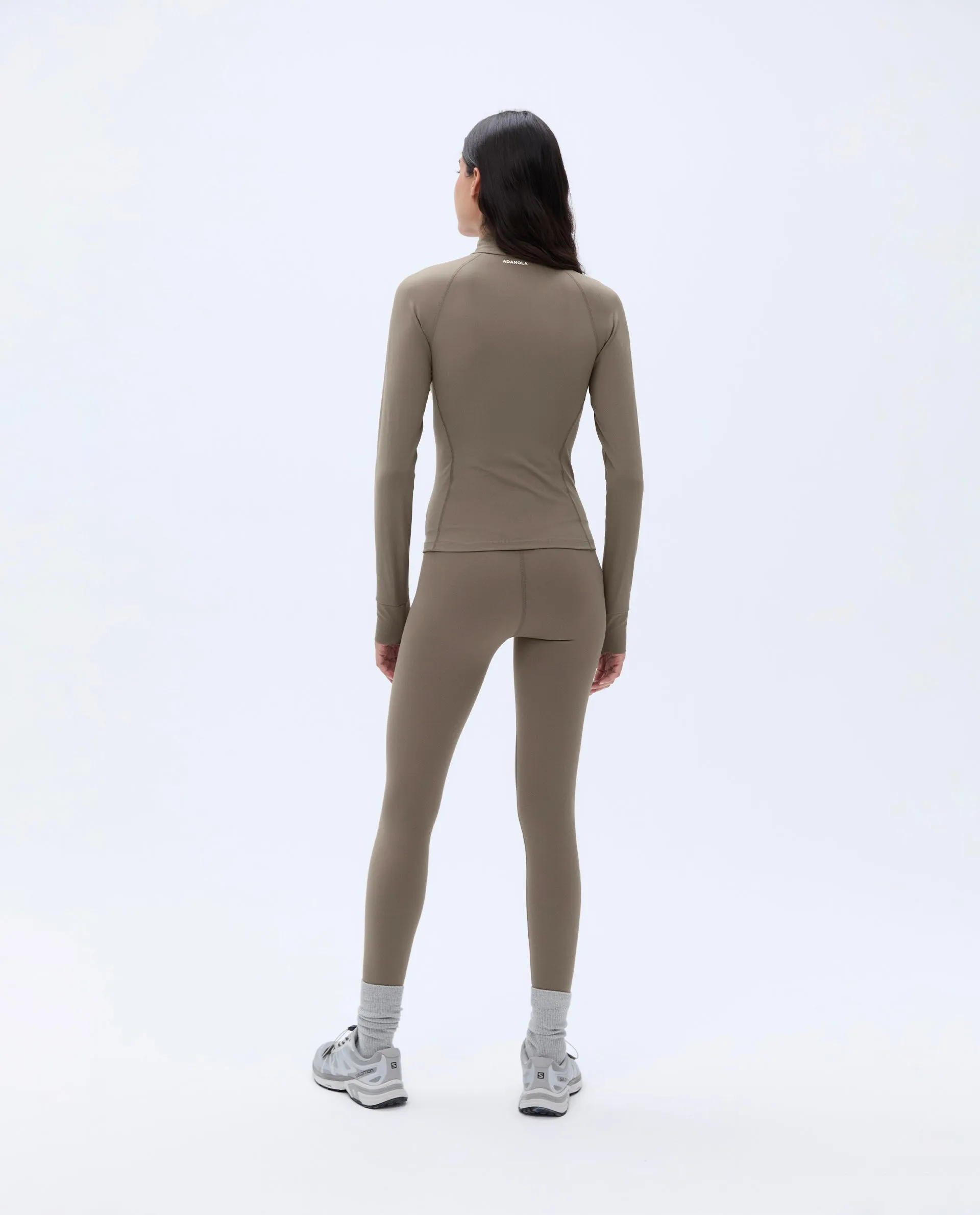 Ultimate Long Sleeve Quarter Zip Top - Cocoa Brown sold by Adanola product image thumbnail 2