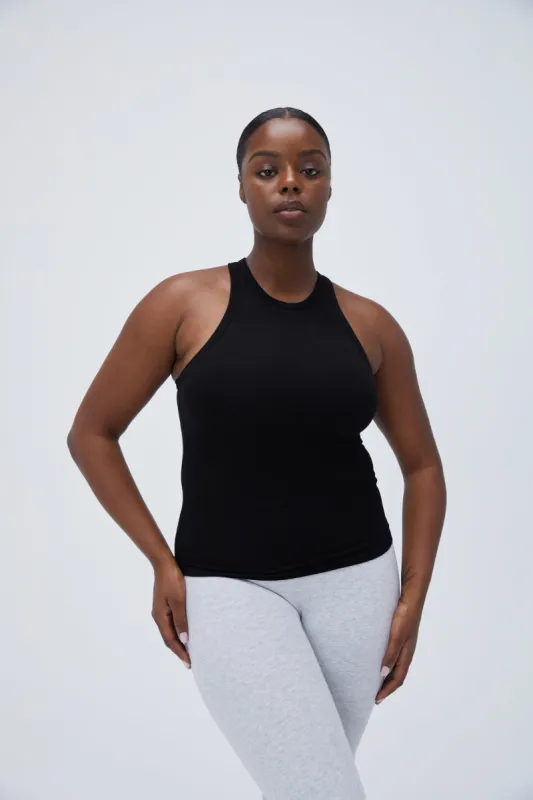 Cotton Vest Top - Black sold by Adanola