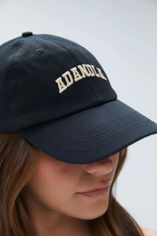 Varsity Cap -  Black/Nude sold by Adanola