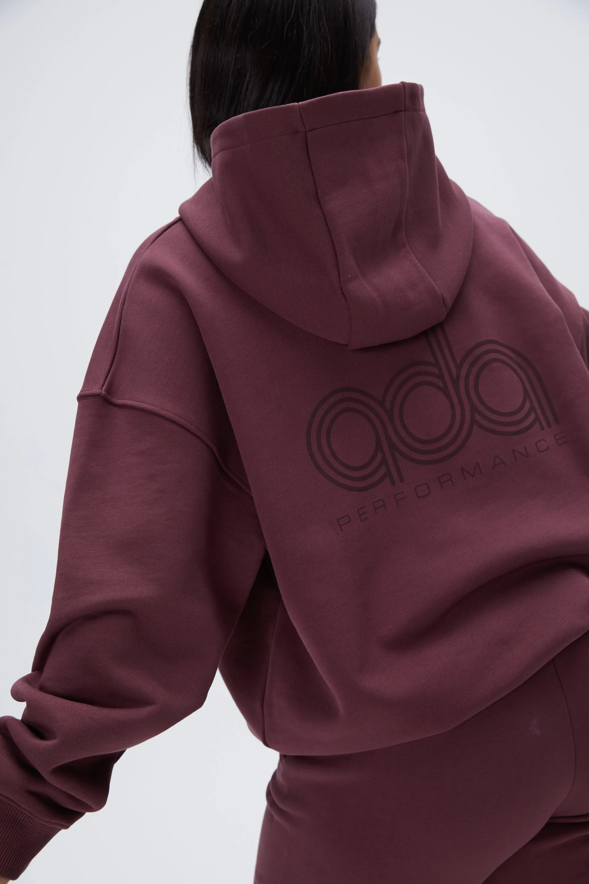Performance Oversized Hoodie - Burgundy sold by Adanola product image thumbnail 2