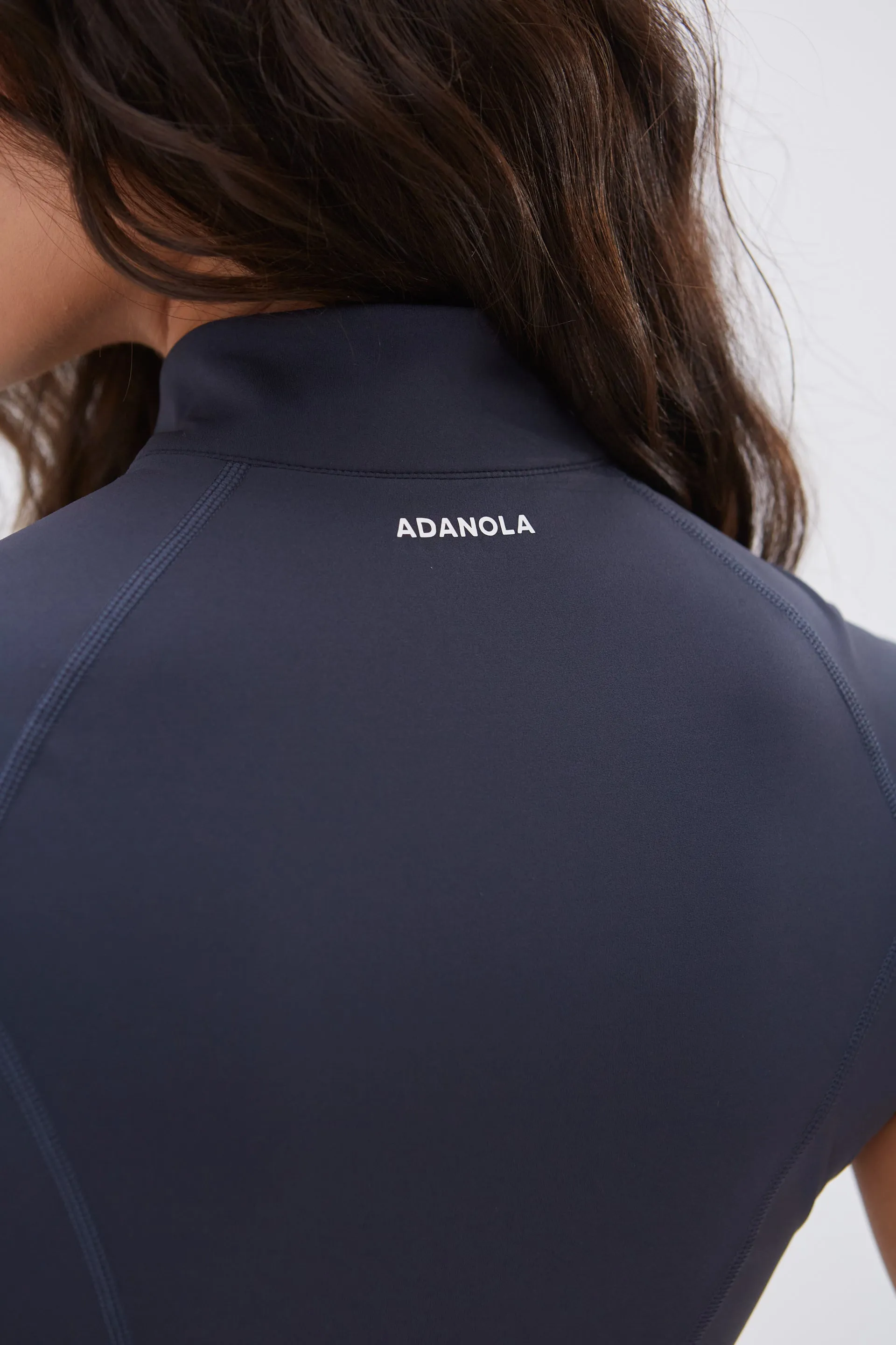 Ultimate Short Sleeve Zip Up Top - Midnight Blue sold by Adanola product image thumbnail 3