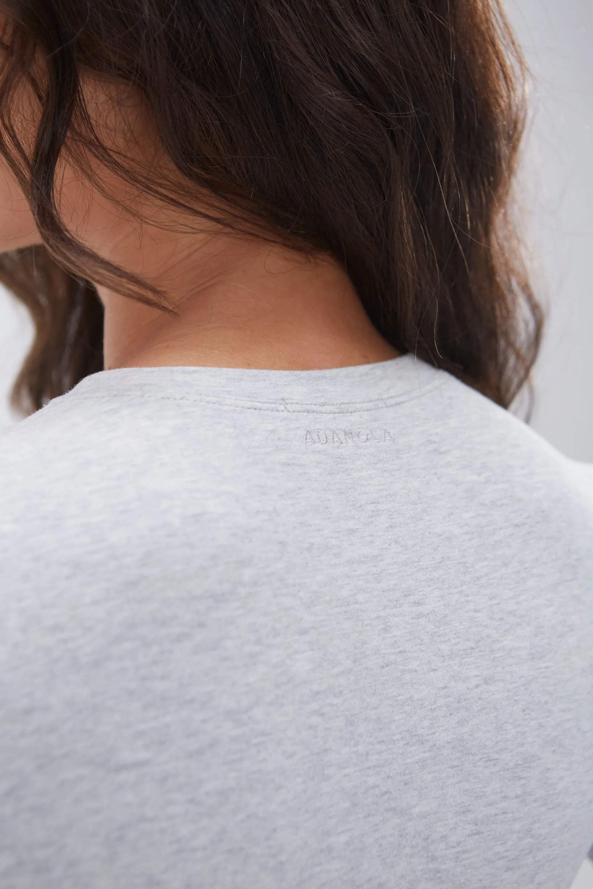 Cotton Long Sleeve Top - Grey Melange sold by Adanola product image thumbnail 3