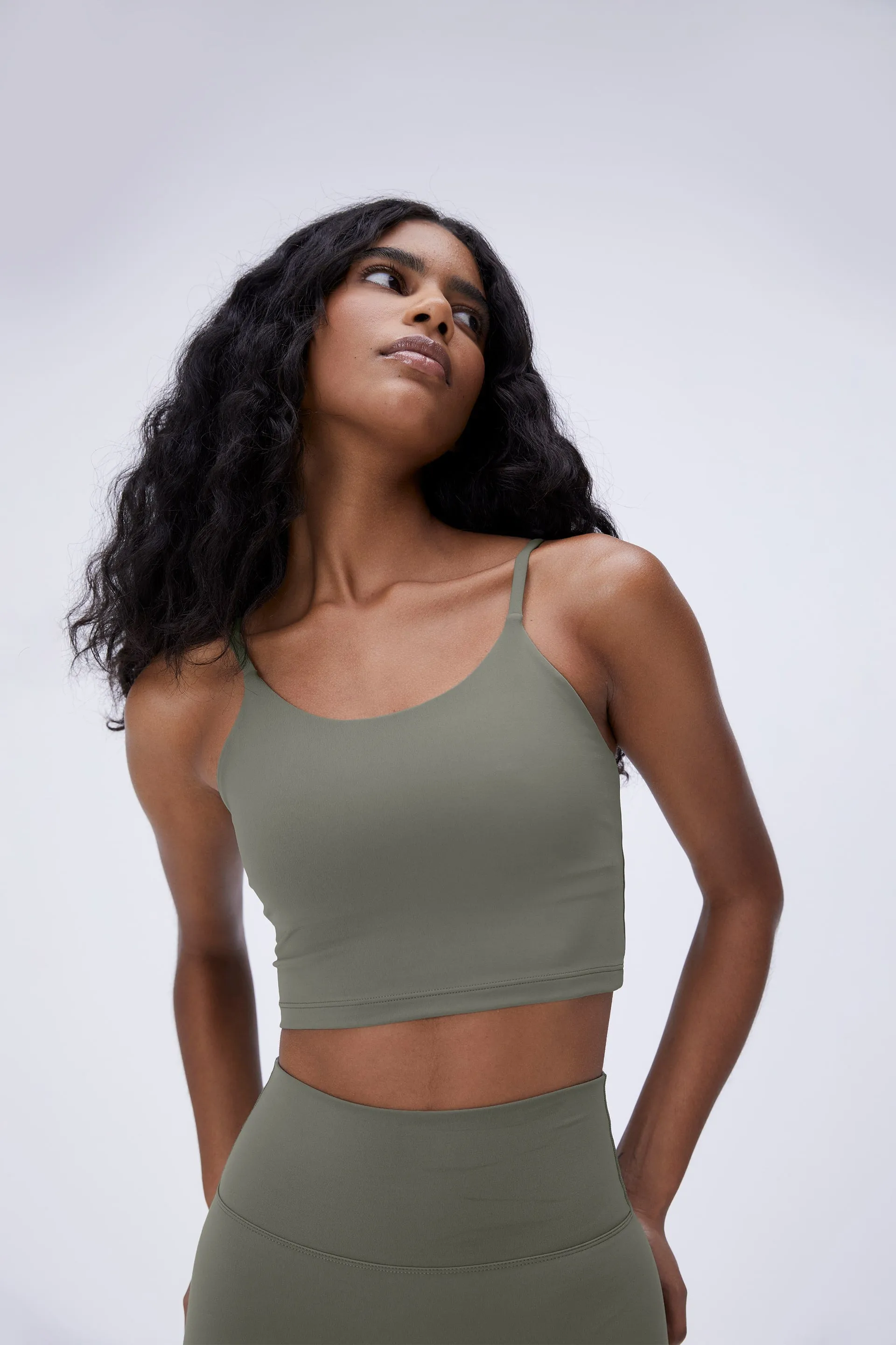 Ultimate Tank Bra - Olive Green sold by Adanola