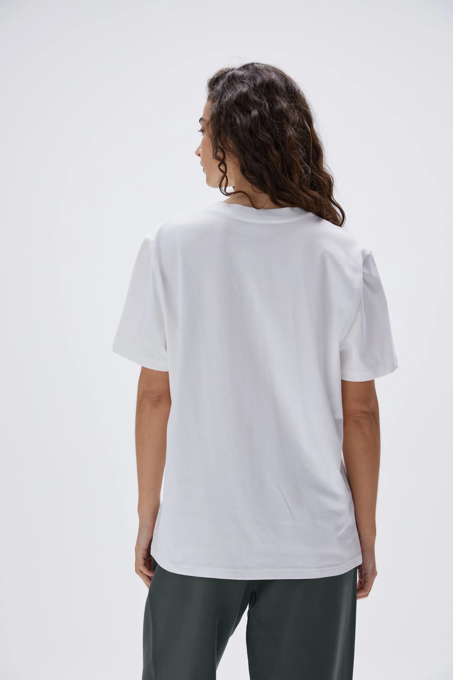 Varsity Oversized Short Sleeve T-shirt - White/Mineral Green sold by Adanola product image thumbnail 4