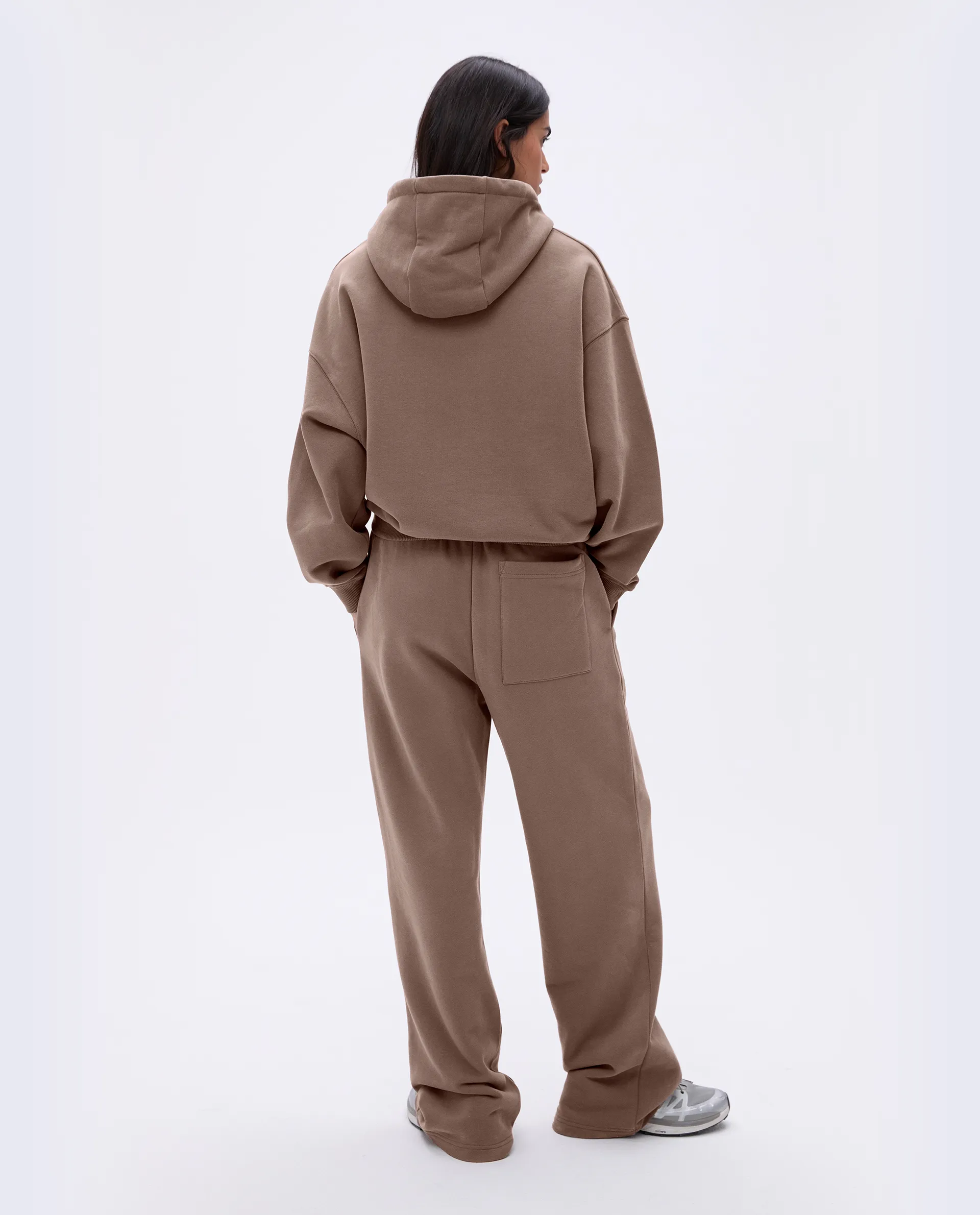 Retro Relaxed Hoodie - Pebble Brown/Marshmallow White sold by Adanola product image thumbnail 3