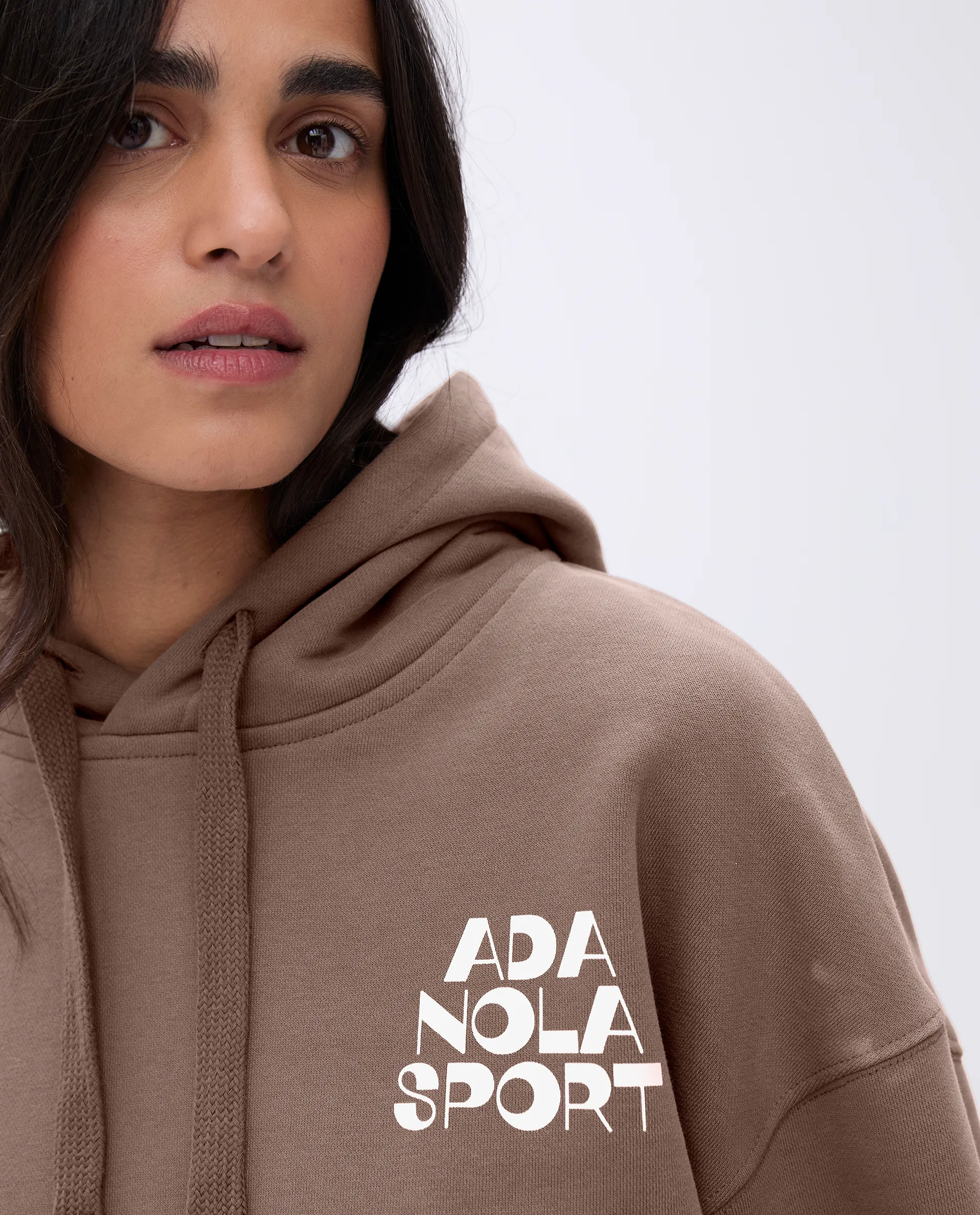 Retro Relaxed Hoodie - Pebble Brown/Marshmallow White sold by Adanola product image thumbnail 2