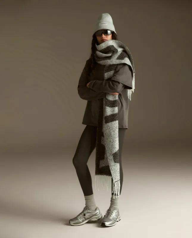 Knit Scarf - Grey Melange sold by Adanola