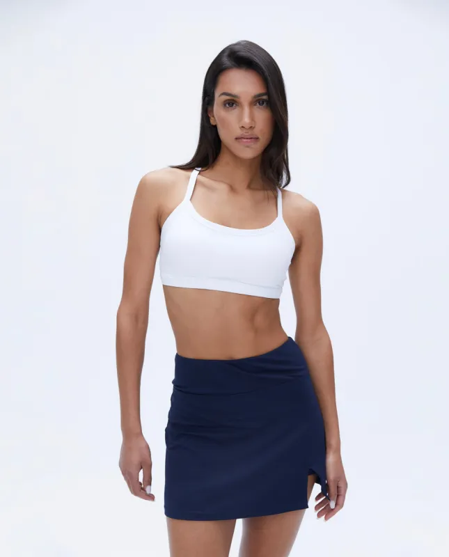 Ultimate Strappy Racer Bra - White sold by Adanola