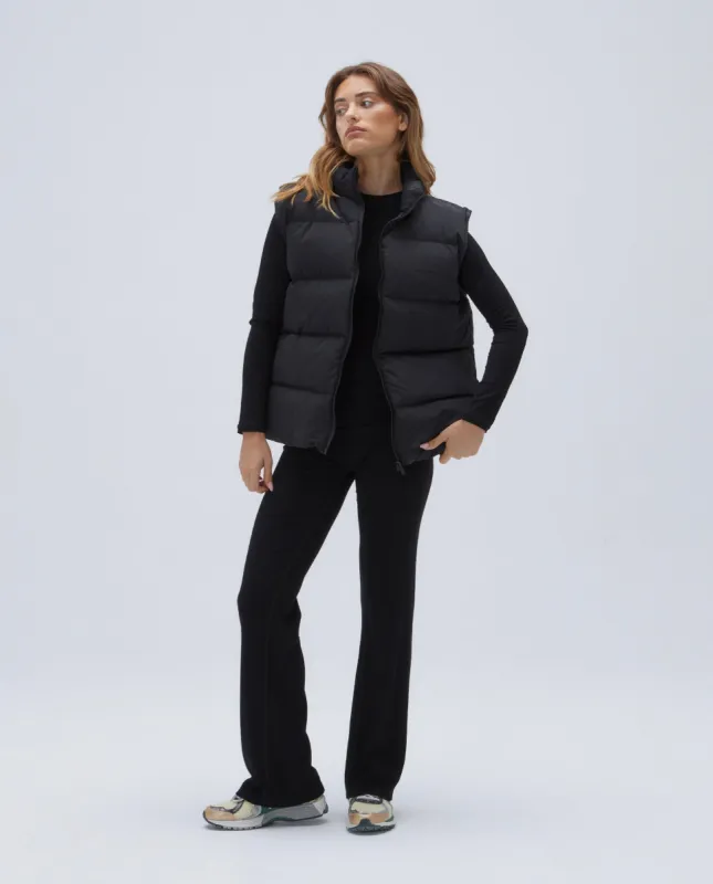 Padded Oversized Gilet - Black sold by Adanola