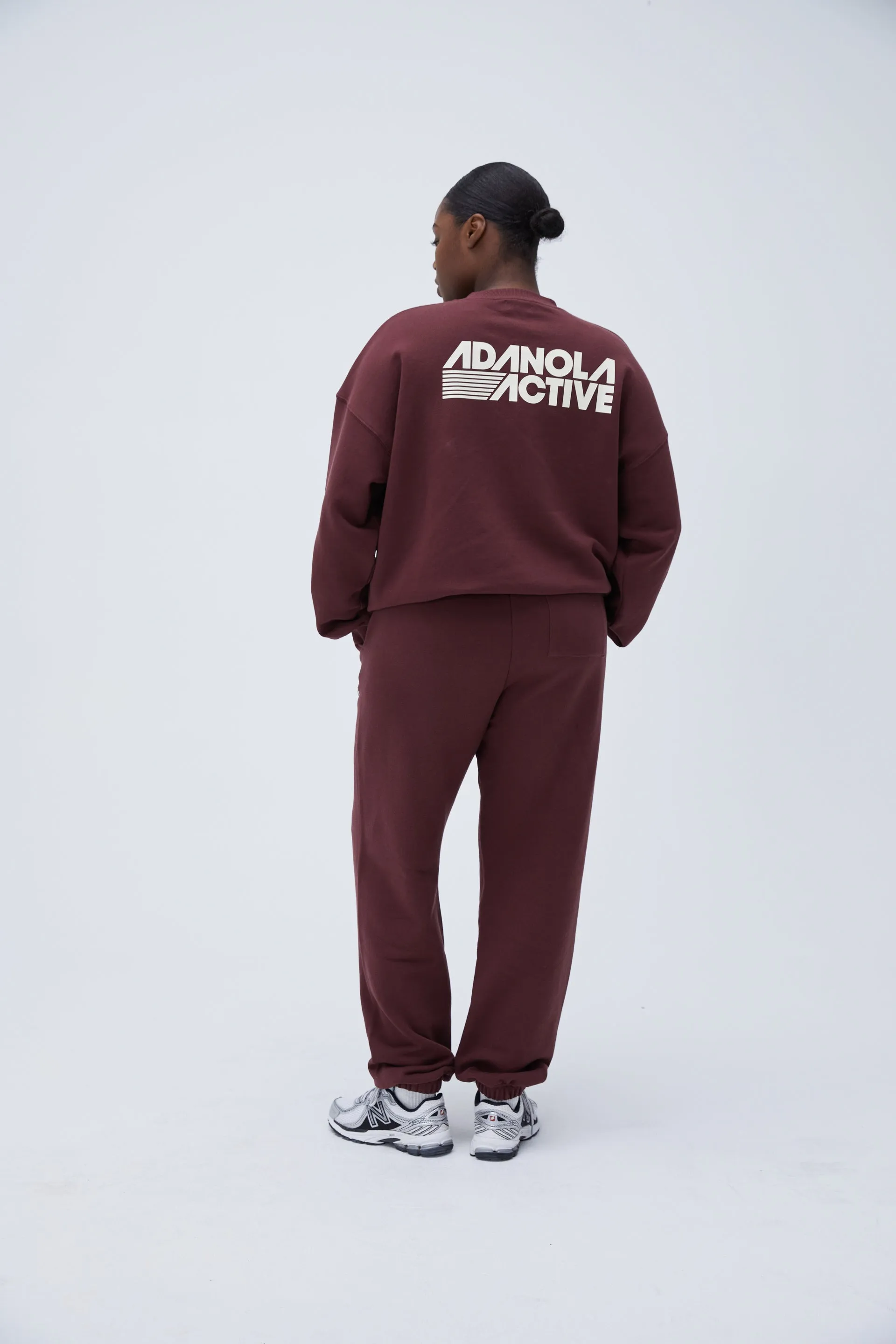 Retro Sport Oversized Sweatshirt - Burgundy sold by Adanola product image thumbnail 4