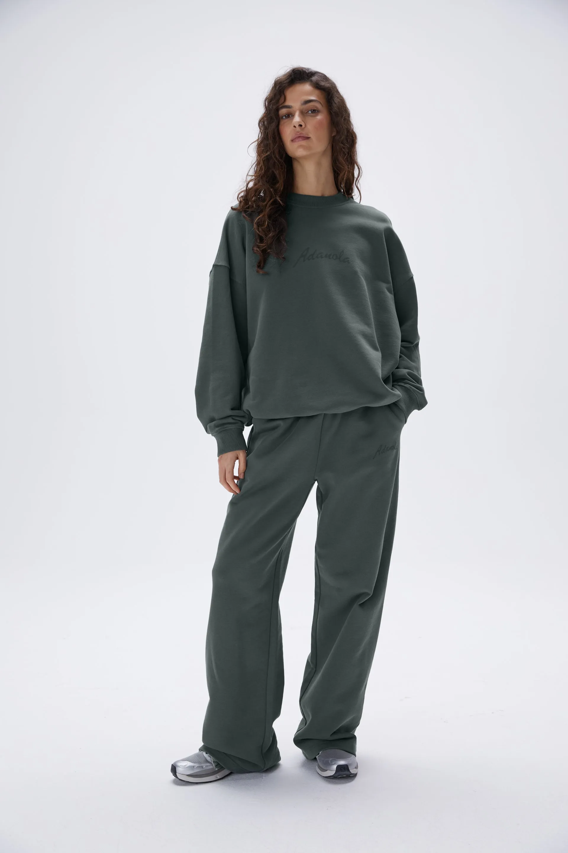 Freehand Straight Leg Sweatpants - Mineral Green sold by Adanola