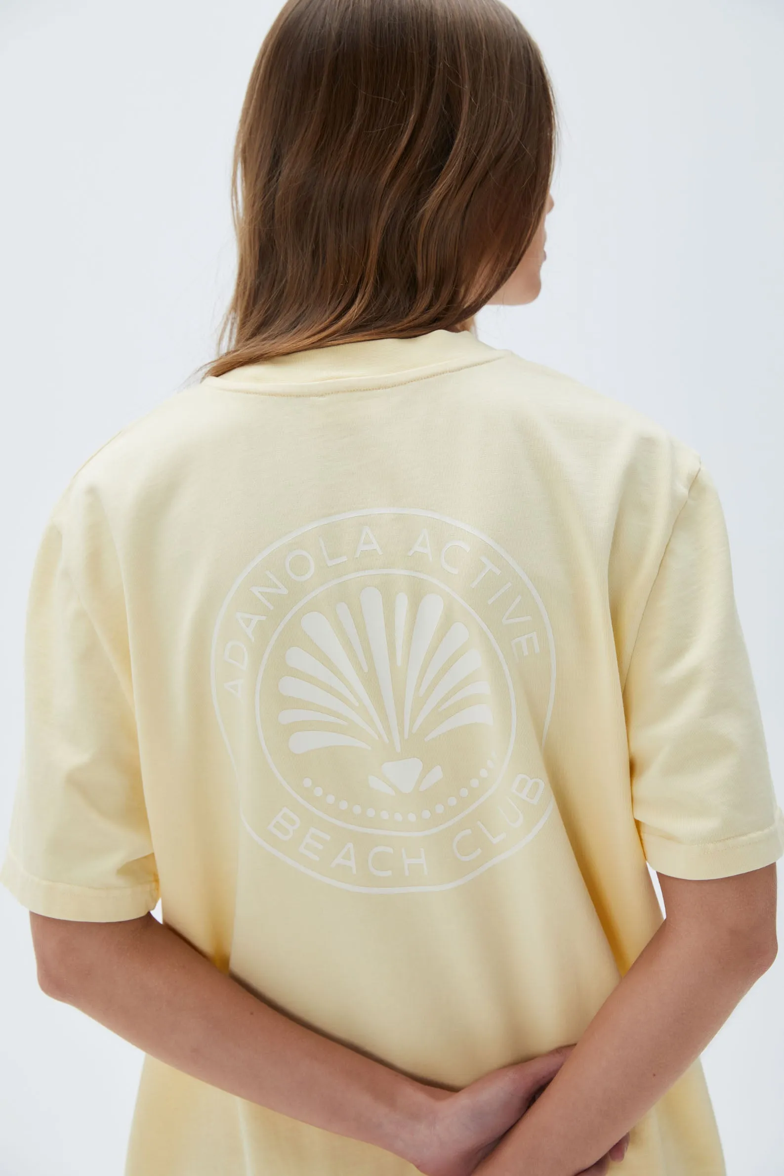 Vacation Short Sleeve Oversized T-Shirt - Butter Yellow sold by Adanola product image thumbnail 3