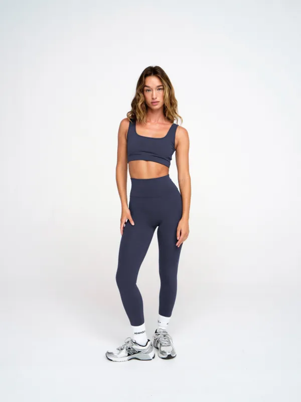 Ultimate Zip Pocket Leggings - Midnight Blue sold by Adanola