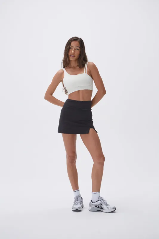 Ultimate Asymmetric Double Strap Bra - Marshmallow White sold by Adanola