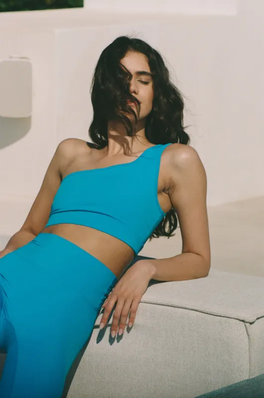 Ultimate One Shoulder Bra - Sky Blue sold by Adanola