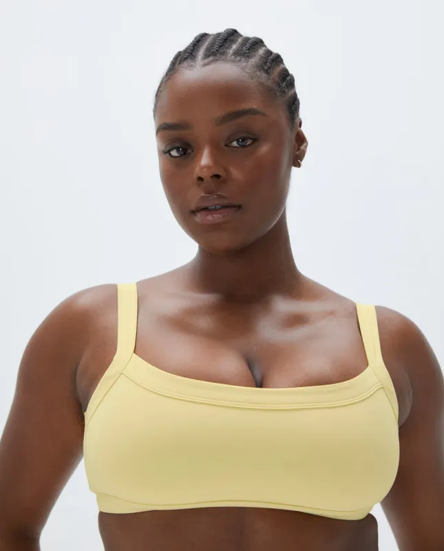 Ultimate Wide Binding Bra - Lemon Yellow sold by Adanola