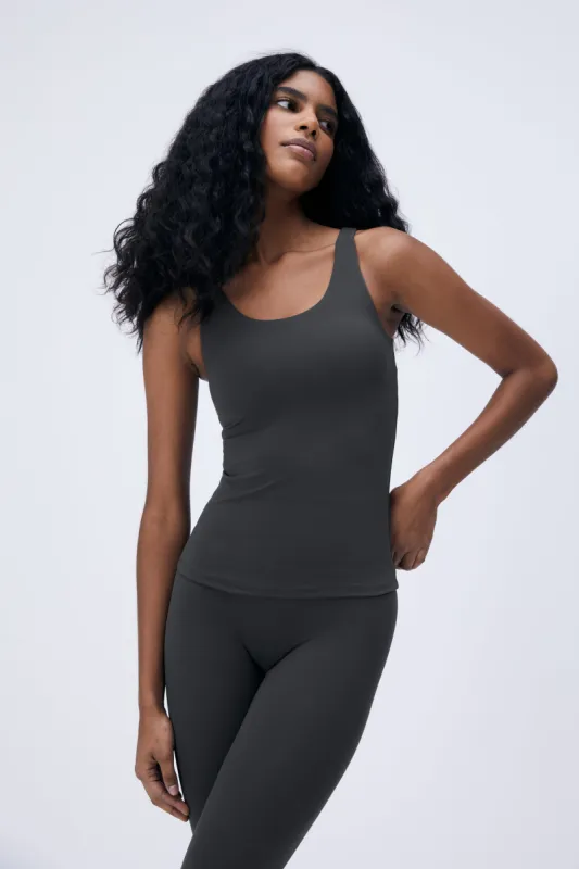 Ultimate Longline Tank Top - Graphite Grey sold by Adanola
