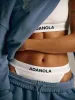 Branded Ribbed Thong - White sold by Adanola