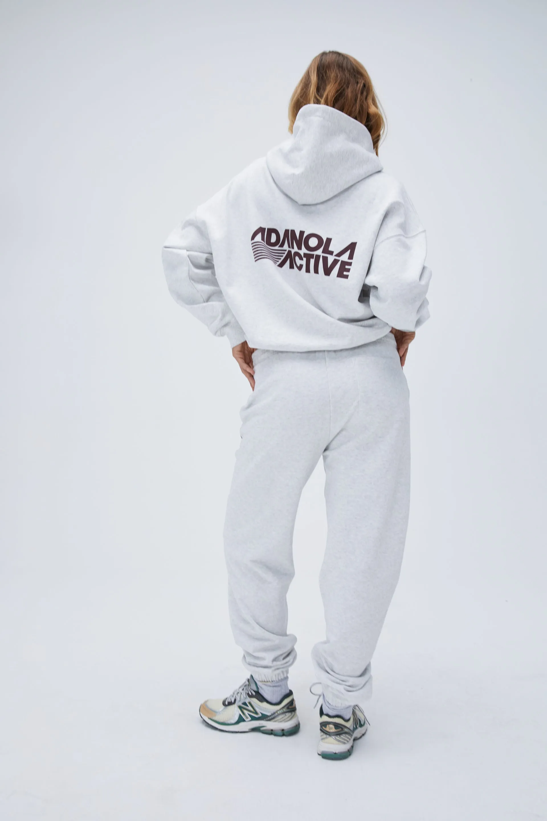 Retro Sport Sweatpants - Light Grey Melange sold by Adanola product image thumbnail 3