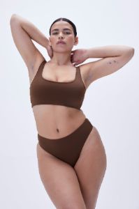High Waist Bikini Bottoms - Chocolate Brown sold by Adanola