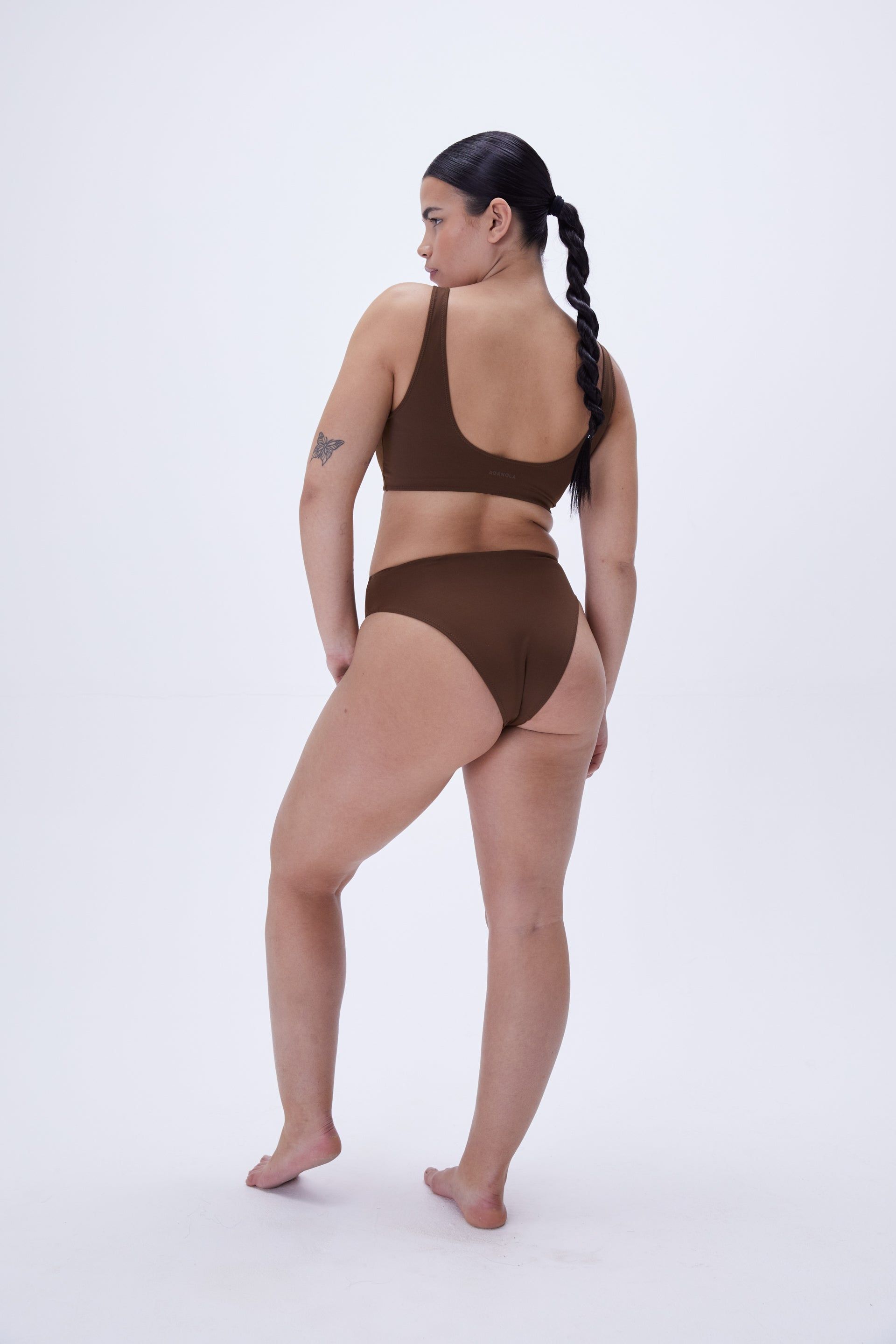 High Waist Bikini Bottoms - Chocolate Brown sold by Adanola product image thumbnail 3