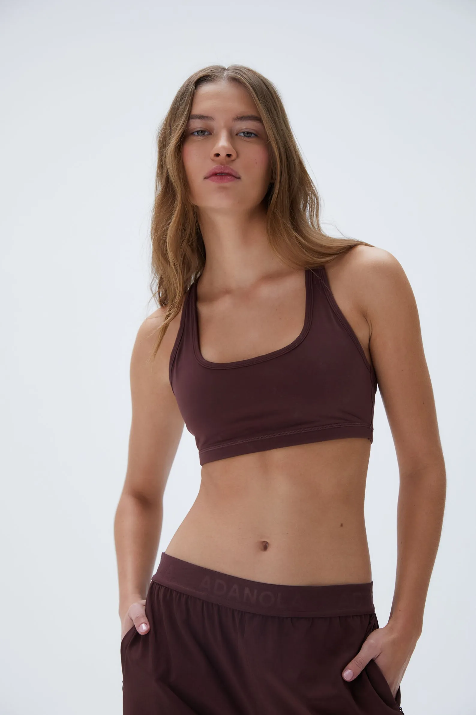 Ultimate Scoop Neck Racer Back Bra - Burgundy sold by Adanola product image thumbnail 3