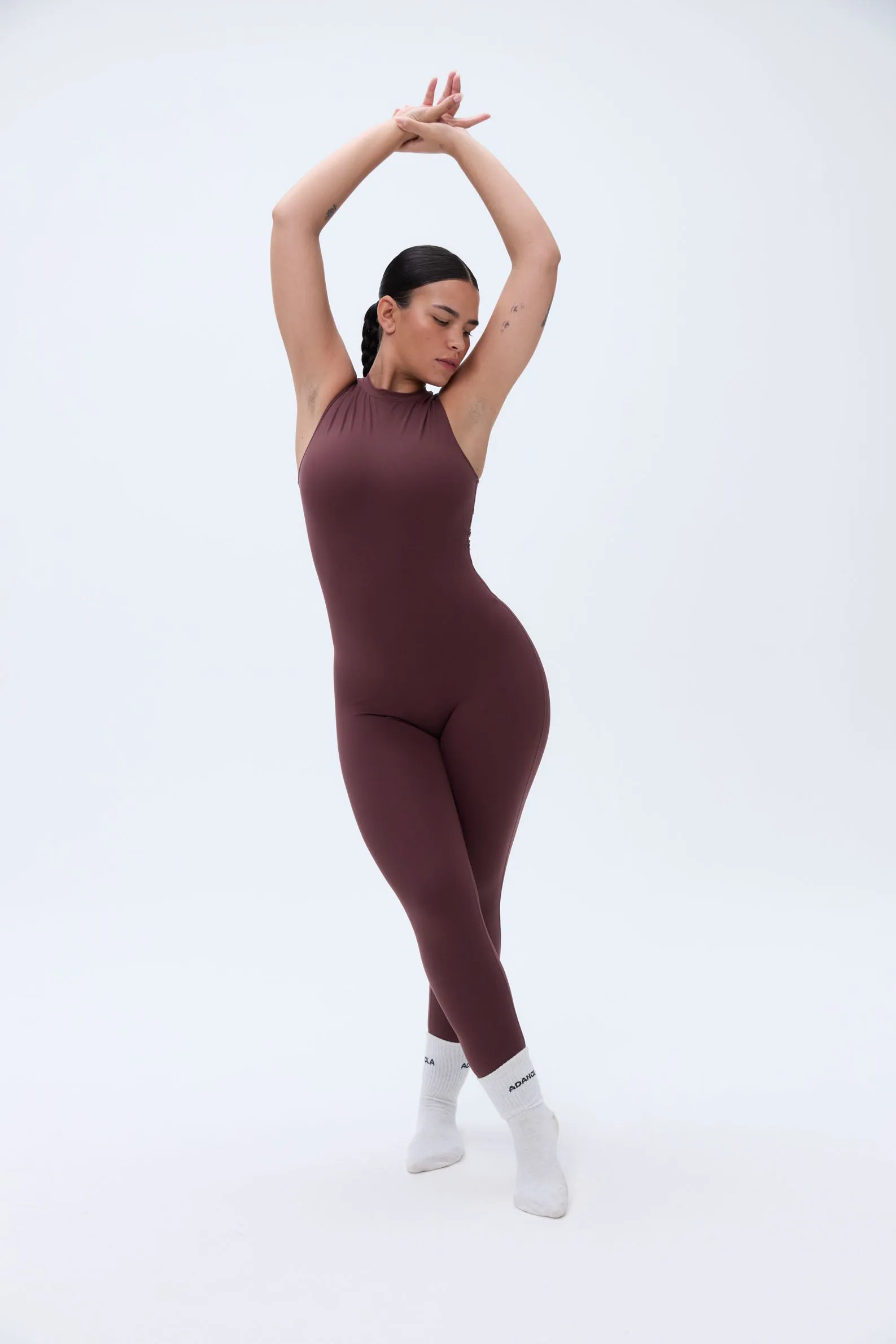 Ultimate Sleeveless Unitard - Burgundy sold by Adanola product image thumbnail 3