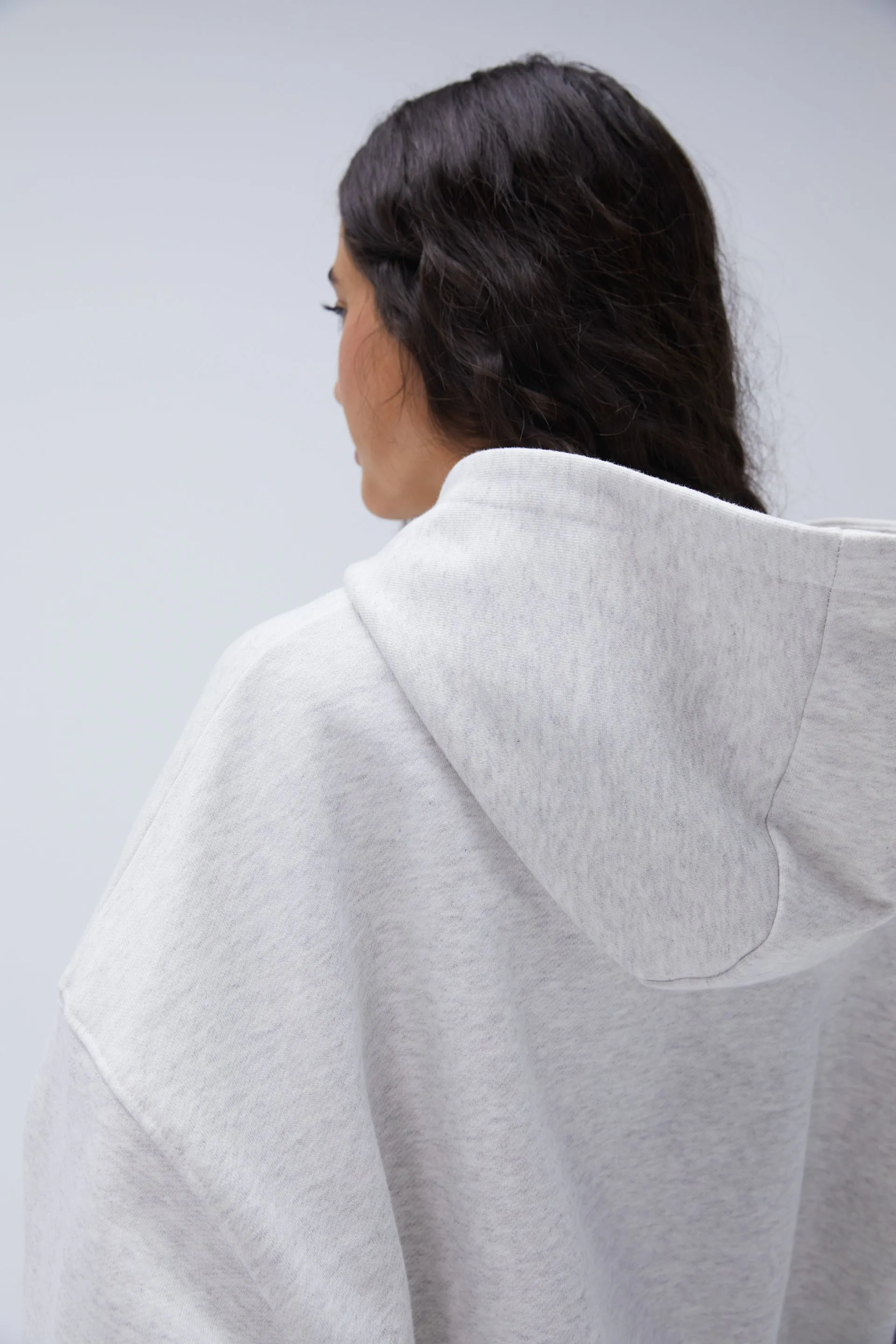 Sportswear Oversized Hoodie - Light Grey Melange sold by Adanola product image thumbnail 3