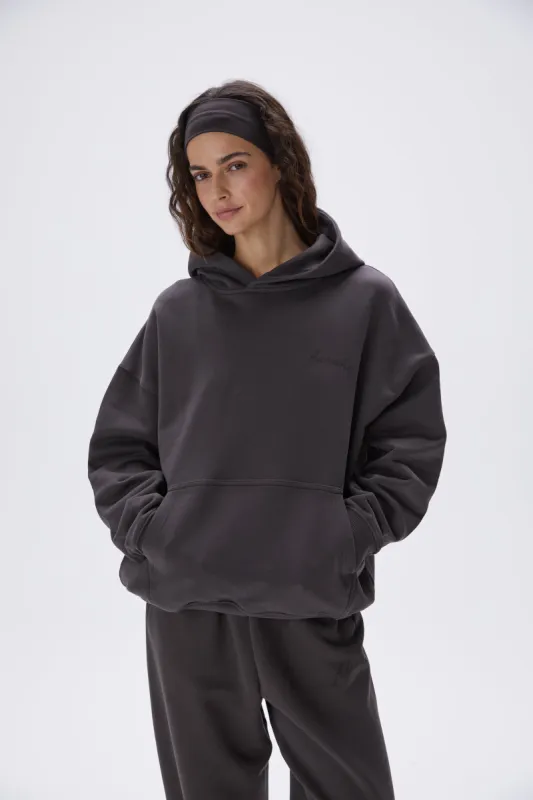 Freehand Oversized Hoodie - Coffee Bean sold by Adanola
