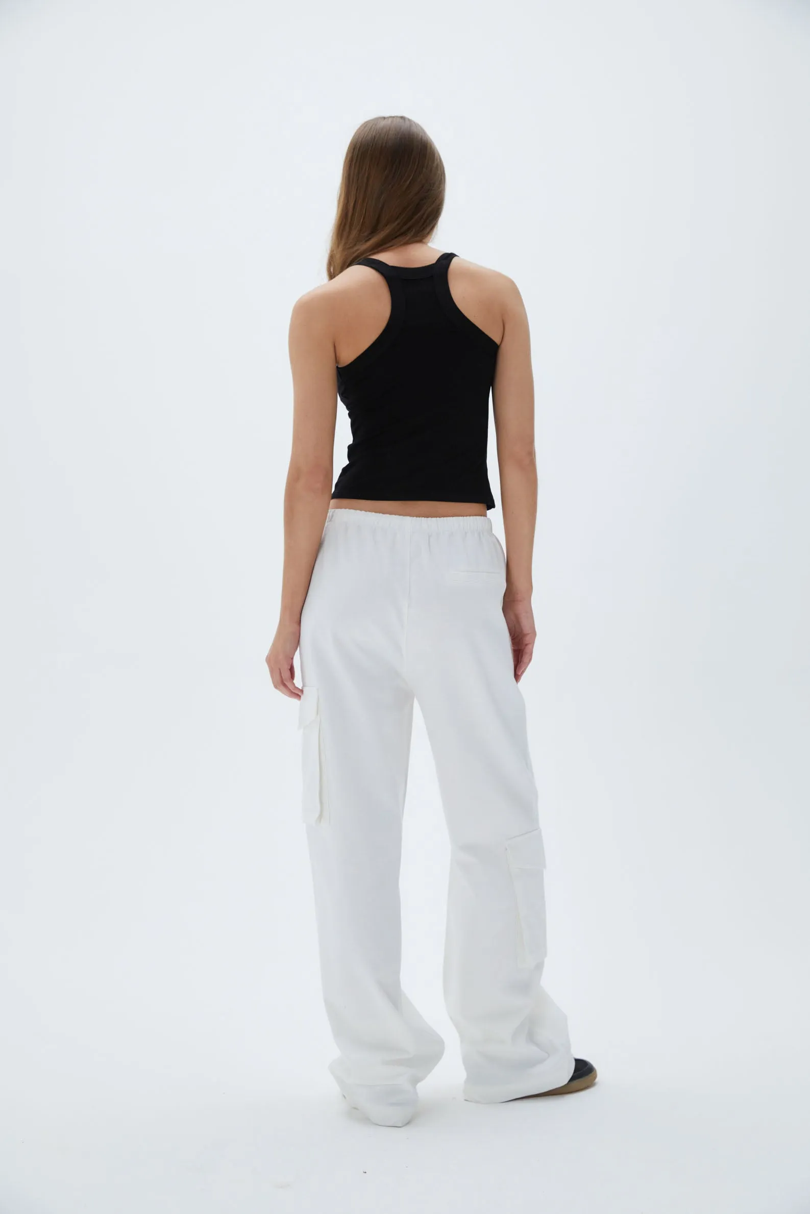 Rib Wide Binding Vest Top - Black sold by Adanola product image thumbnail 5