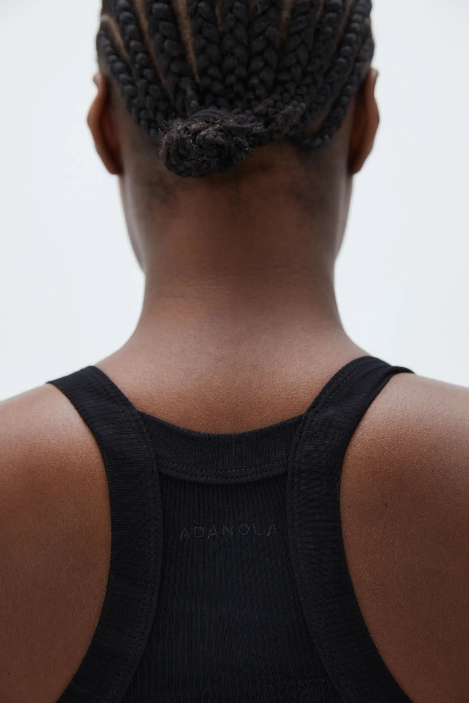 Rib Wide Binding Vest Top - Black sold by Adanola product image thumbnail 3