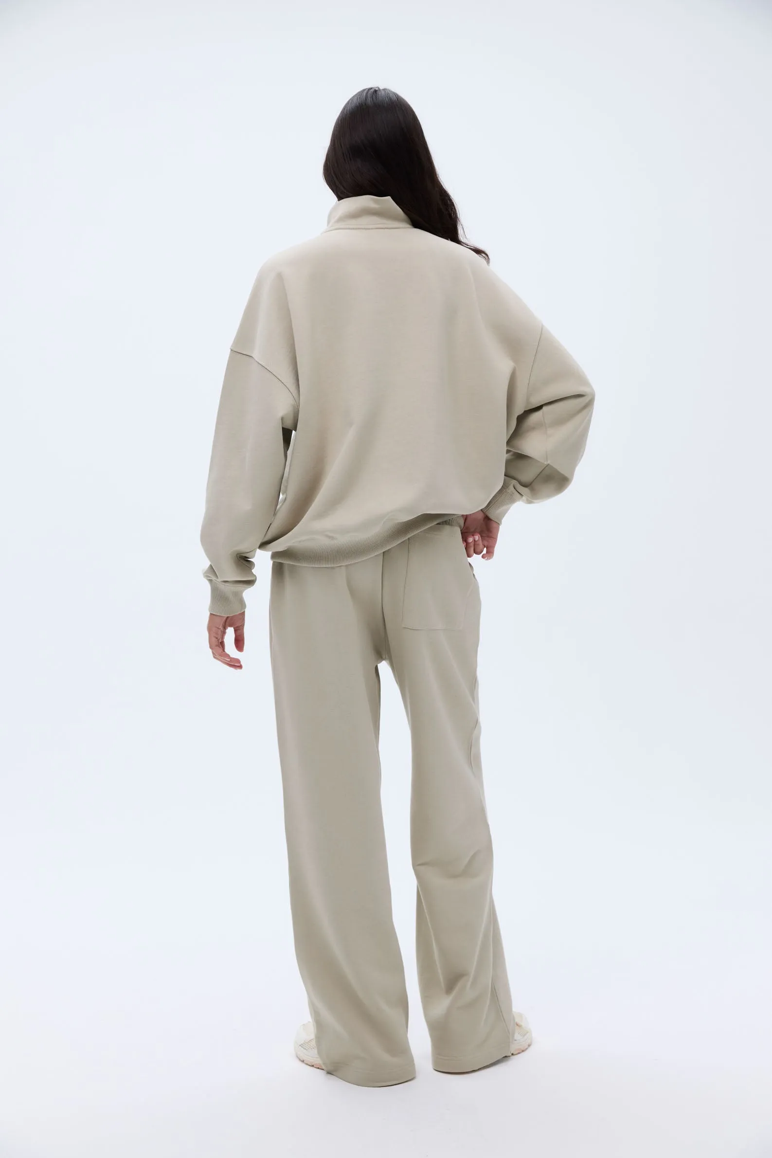 Trail Oversized Funnel Full Zip Sweatshirt - Sand sold by Adanola product image thumbnail 2