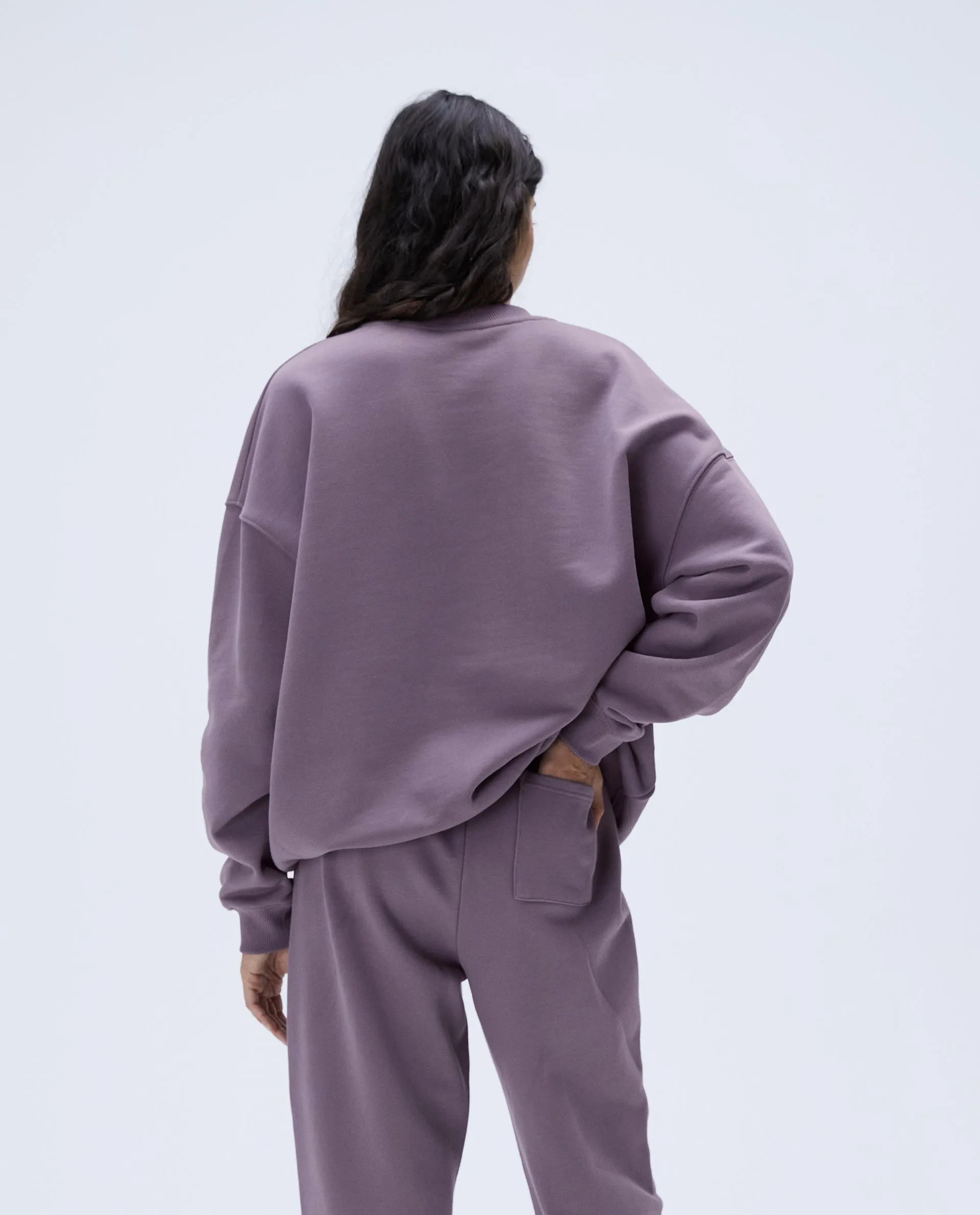 Distressed Varsity Oversized Sweatshirt - Mauve Purple sold by Adanola product image thumbnail 3
