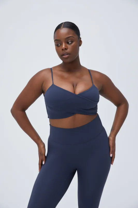 Ultimate Wrap Bra - Midnight Blue sold by Adanola